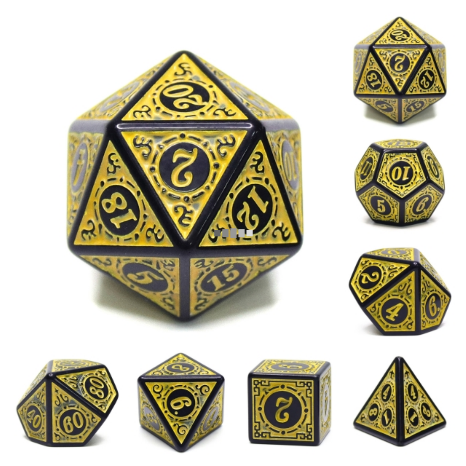 FBG2233: Yellow Magic Flame Dice Set