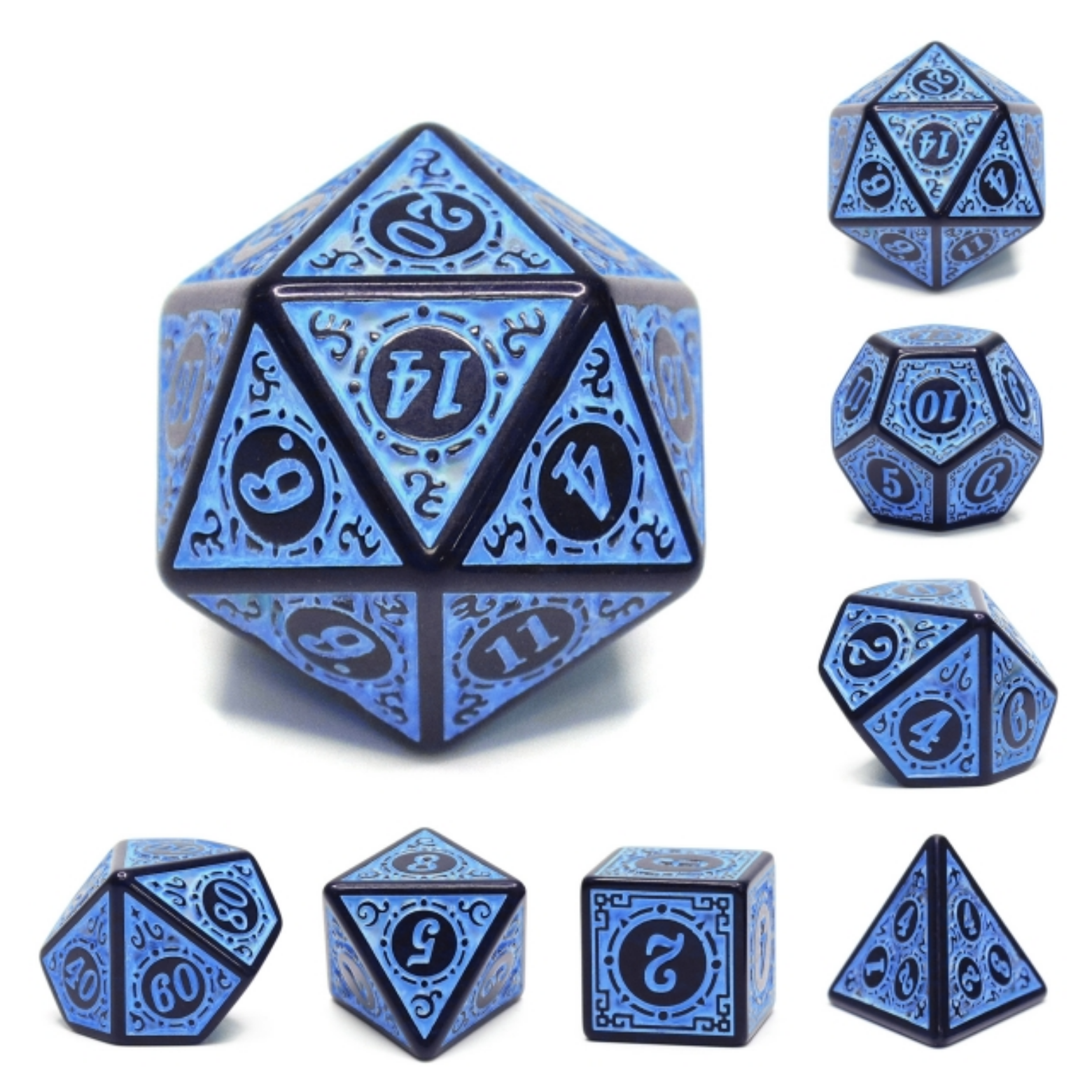 FBG2235: Blue Magic Flame Dice Set