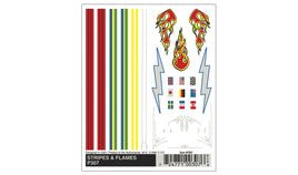 PIN307: Dry Transfer Decals, Stripes & Flames