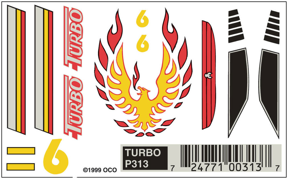 PIN313: Dry Transfer Decals, Turbo