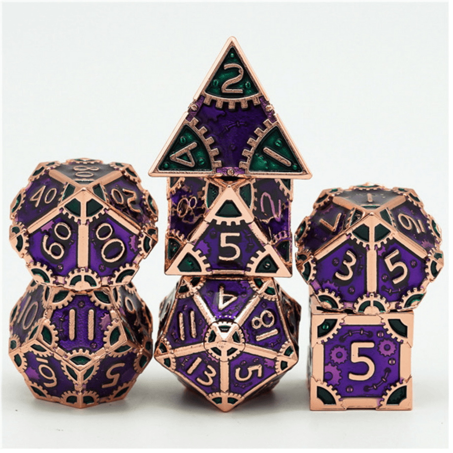 FBG4176: SteamPunk Evil Queen RPG Metal Dice Set