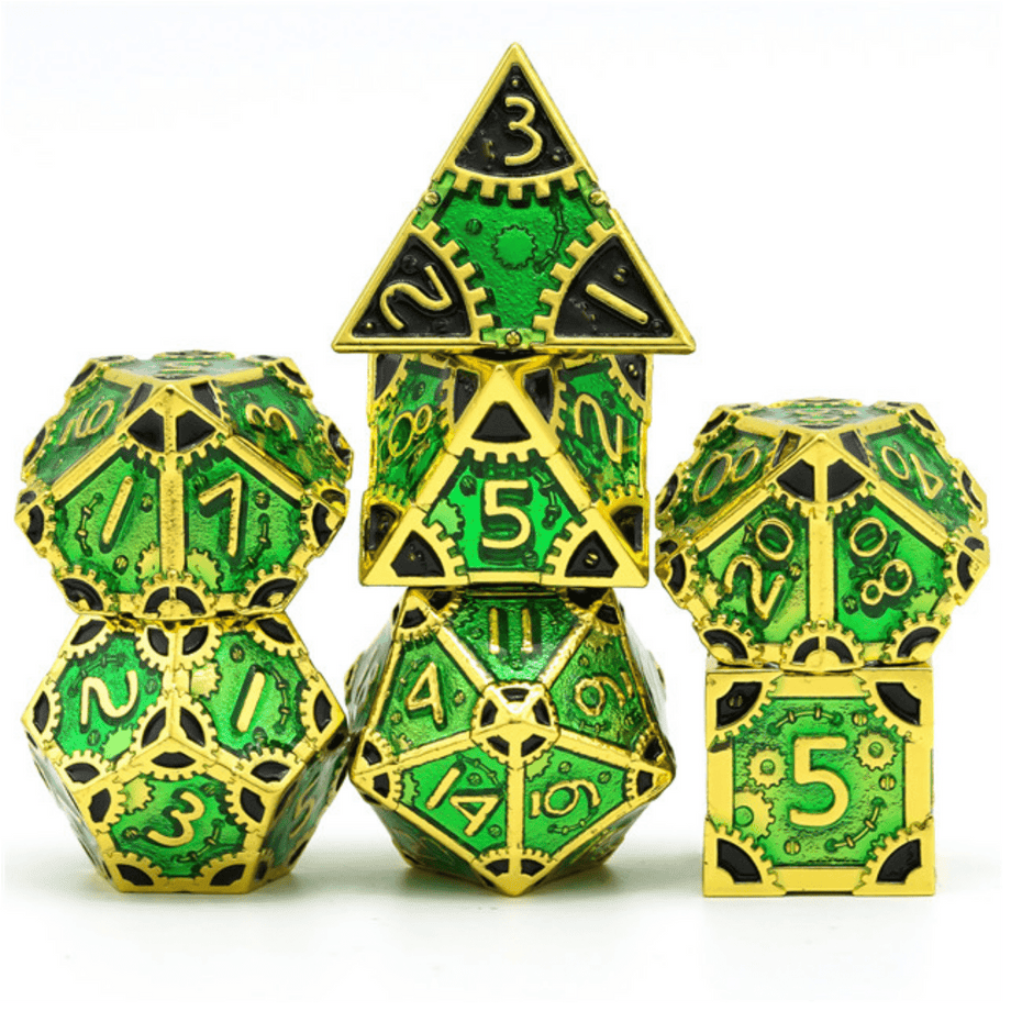 FBG4178: SteamPunk Wild Ivy RPG Metal Dice Set