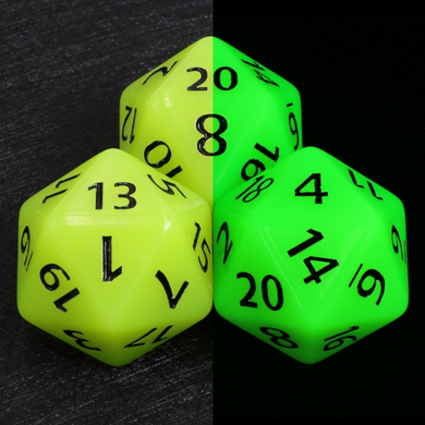 FBG5093: 55mm Titan D20 - Glow in the Dark Yellow