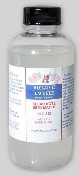 ALC 312 4oz. Bottle Clear Coat Semi Matte