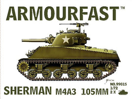 ARF99015: 1/72 Sherman M4A3 Tank w/105mm Gun (2)