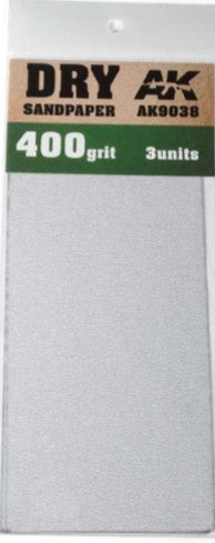 AKI9038: Dry Sandpaper Sheets 400 Grit (3)
