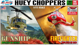 AAN1026: Huey Chopper 2 Pack Fire Fighter and Gunship 1/72