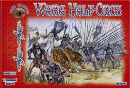 ANK72018: 1/72 Warg Half Orcs Figures (12 Mtd)