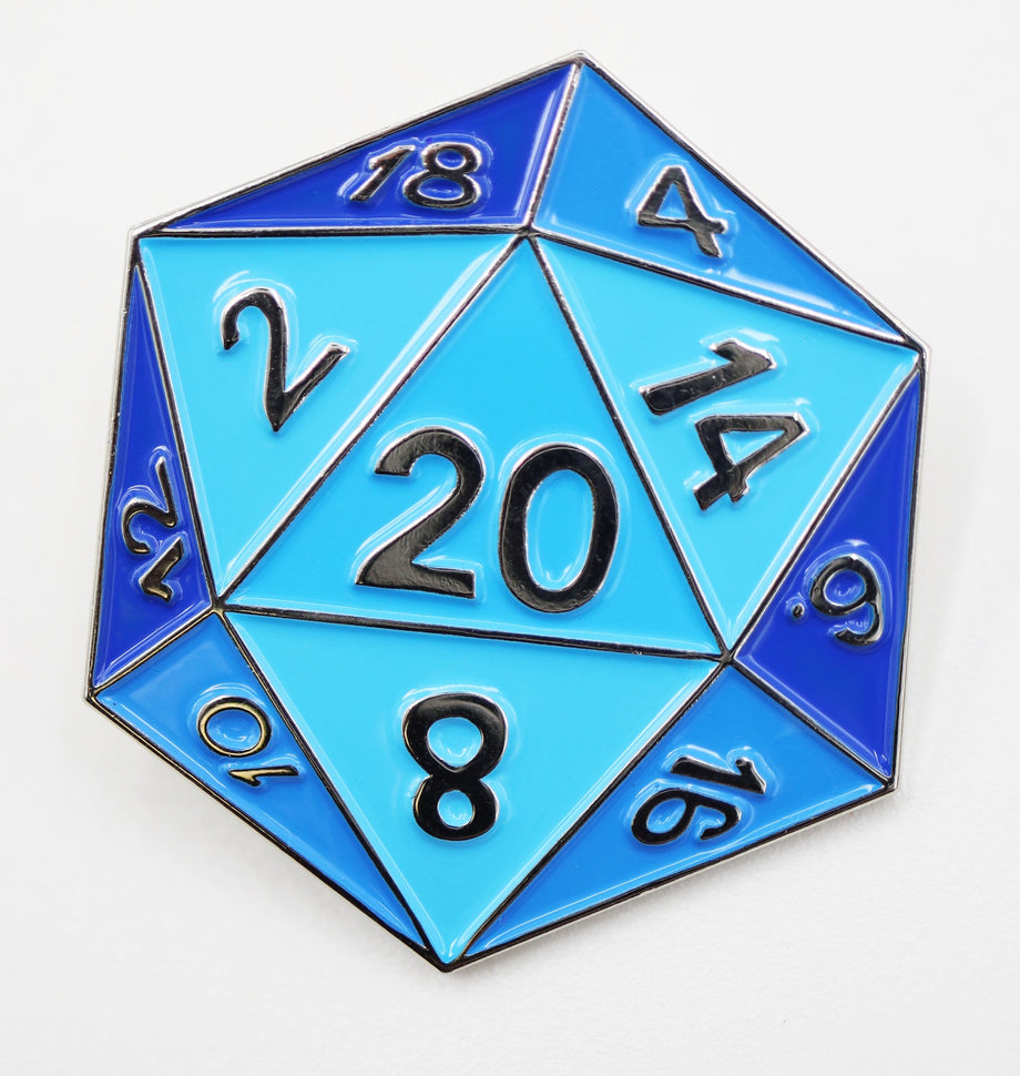 FBG3070: Blue D20 Enamel Pin