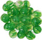 CHX01158: Green Catseye Glass Stones in 5.5` Tube (40)