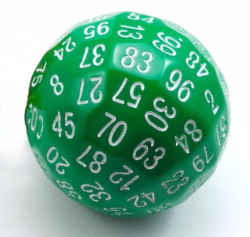 FBG5004: 100 Sided Die - Green D100