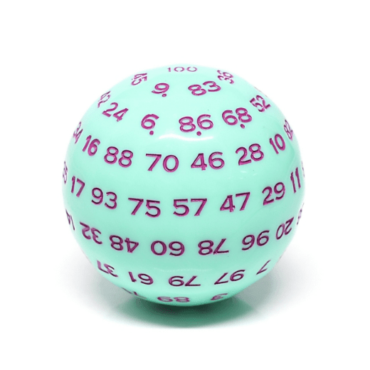 FBG5045: 100 Sided Die - Mint Rose D100