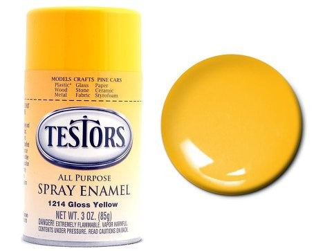 TES 1214 Gloss Yellow Enamel Spray 3oz