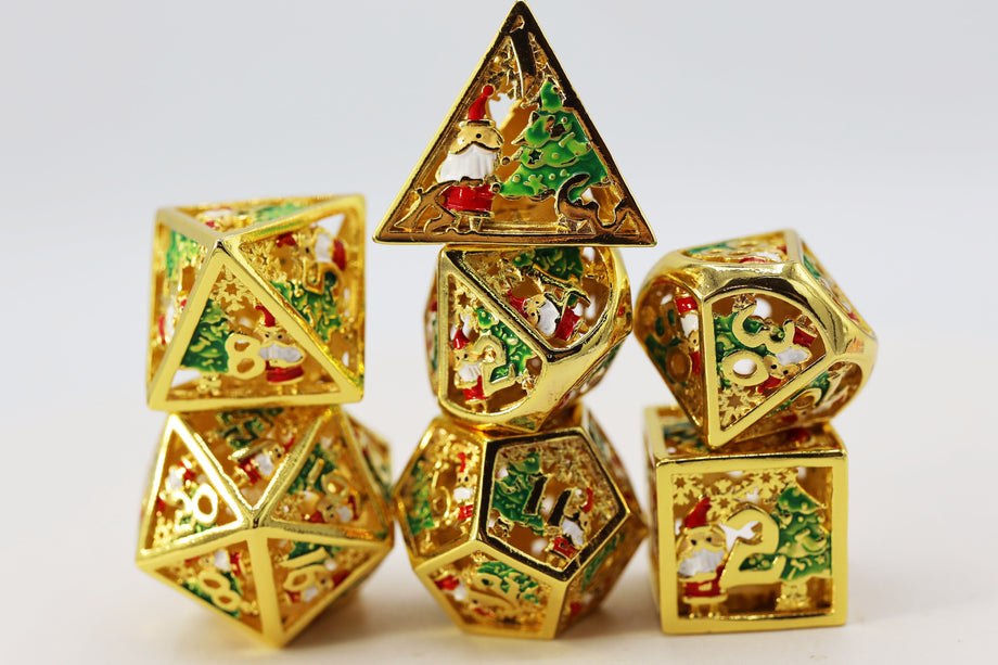 FBG4251: Golden Wonderland RPG Metal Dice Set