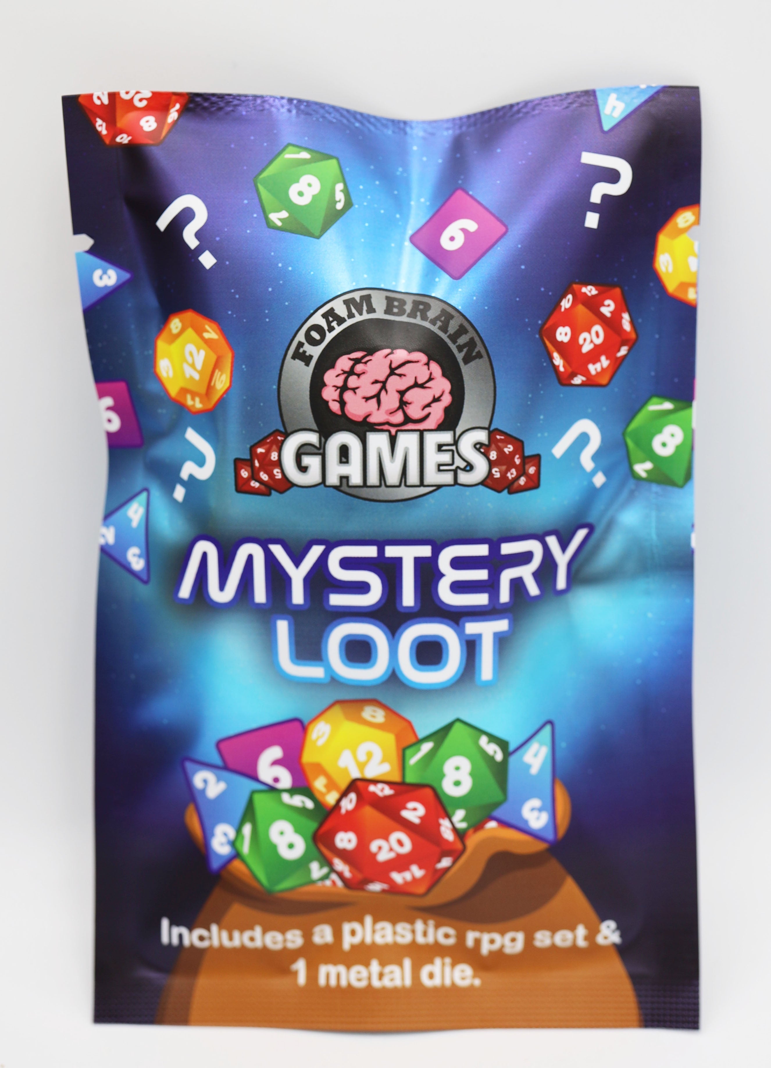 FBG0002: Mystery Loot: Plastic RPG Dice Set & Bonus Metal Die