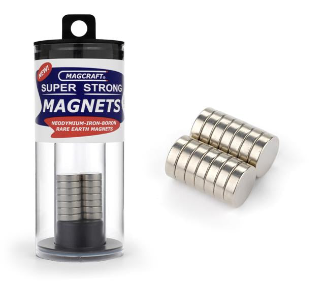 MFM802: 1/2"x1/8" Rare Earth Disc Magnets (14)