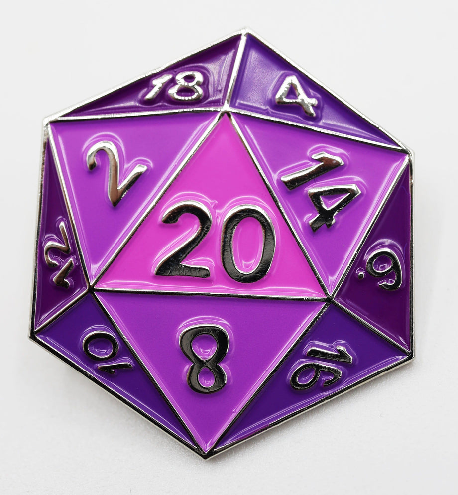 FBG3069: Purple D20 Enamel Pin