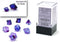 Chessex 20557: Nebula Mini-hedral Nocturnal/blue Luminary 7 Dice Set