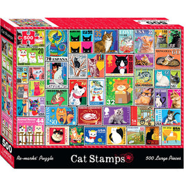 RMP19708: Cat Stamps 500 Piece Puzzle