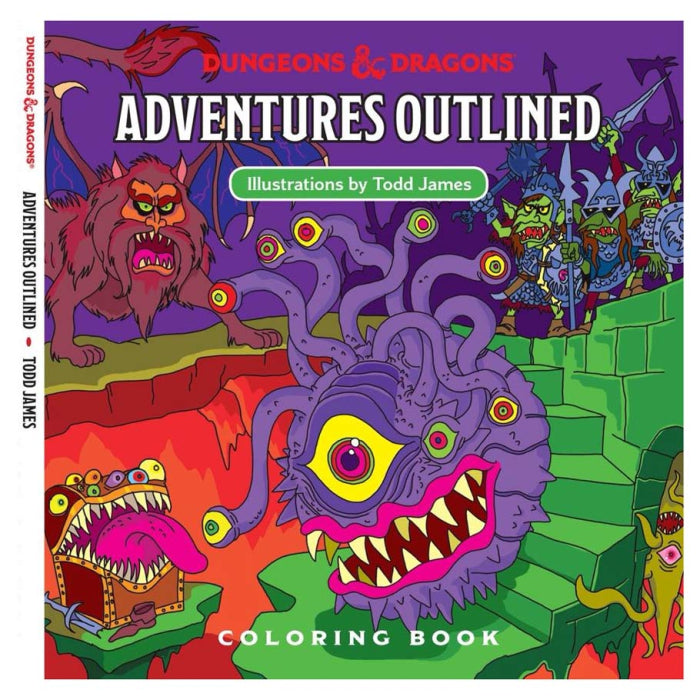 WOCC60350000: Dungeons & Dragons Adventures Outlined Coloring Book Hard Cover